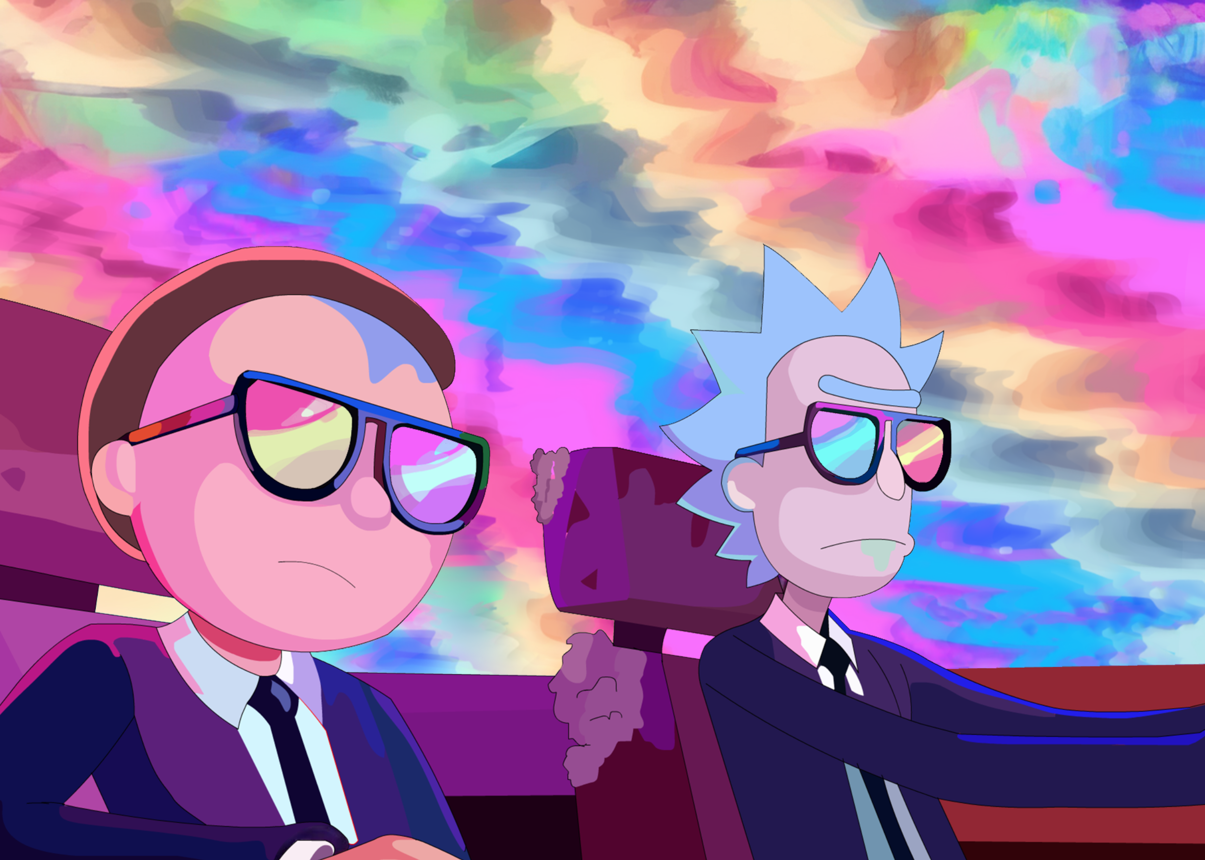 Rick a Morty - Obraz na kove