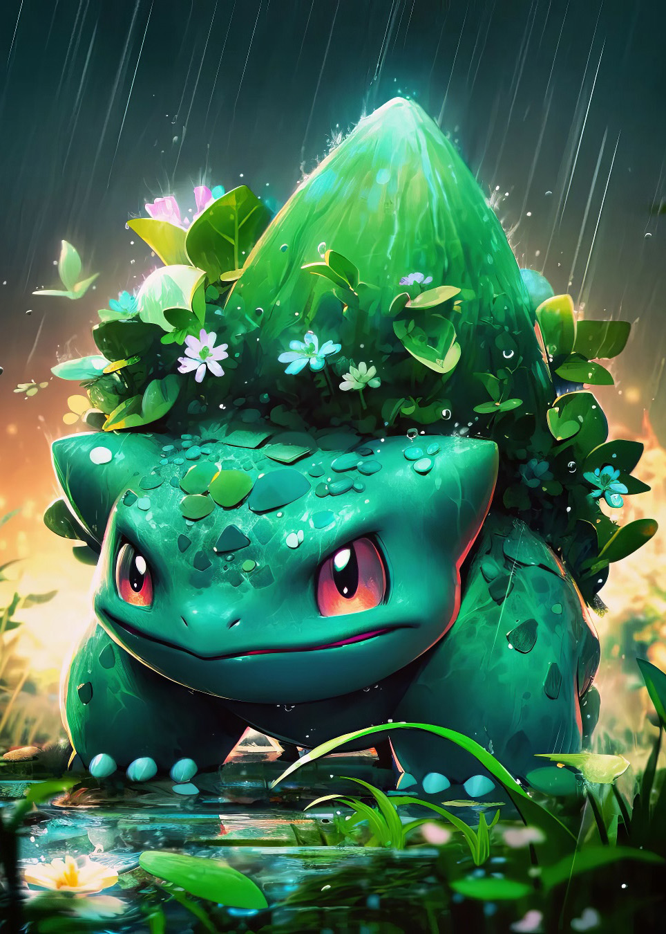 Ultra lesklý obraz na stenu do bytu Bulbasaur