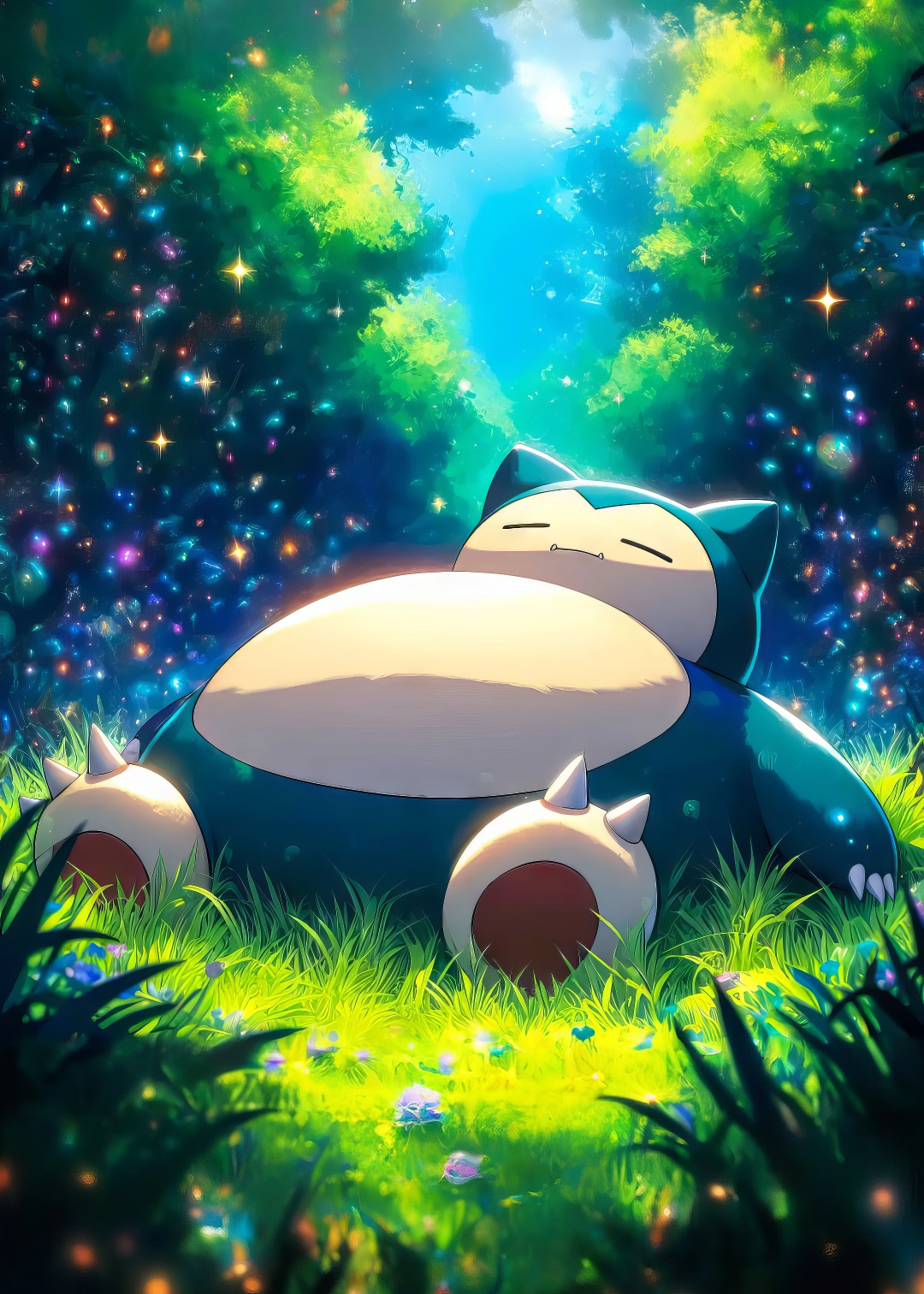 Kovové umenie na stenu s motívom Snorlax