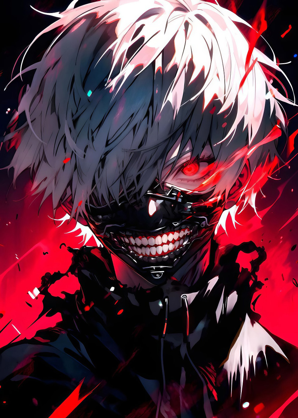 Lesklý obraz z kovu - Ken Kaneki