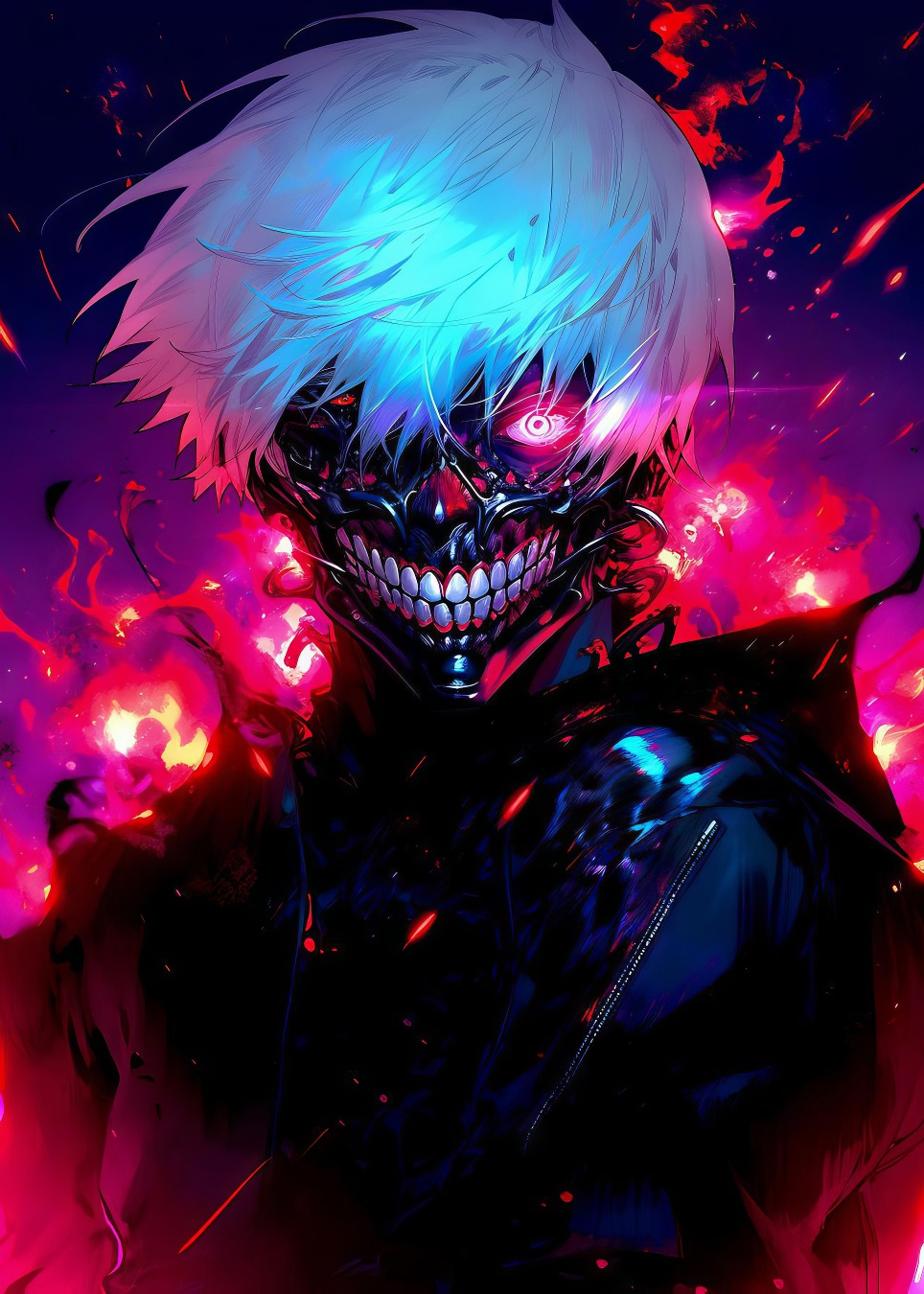 Lesklý obraz z kovu - Ken Kaneki