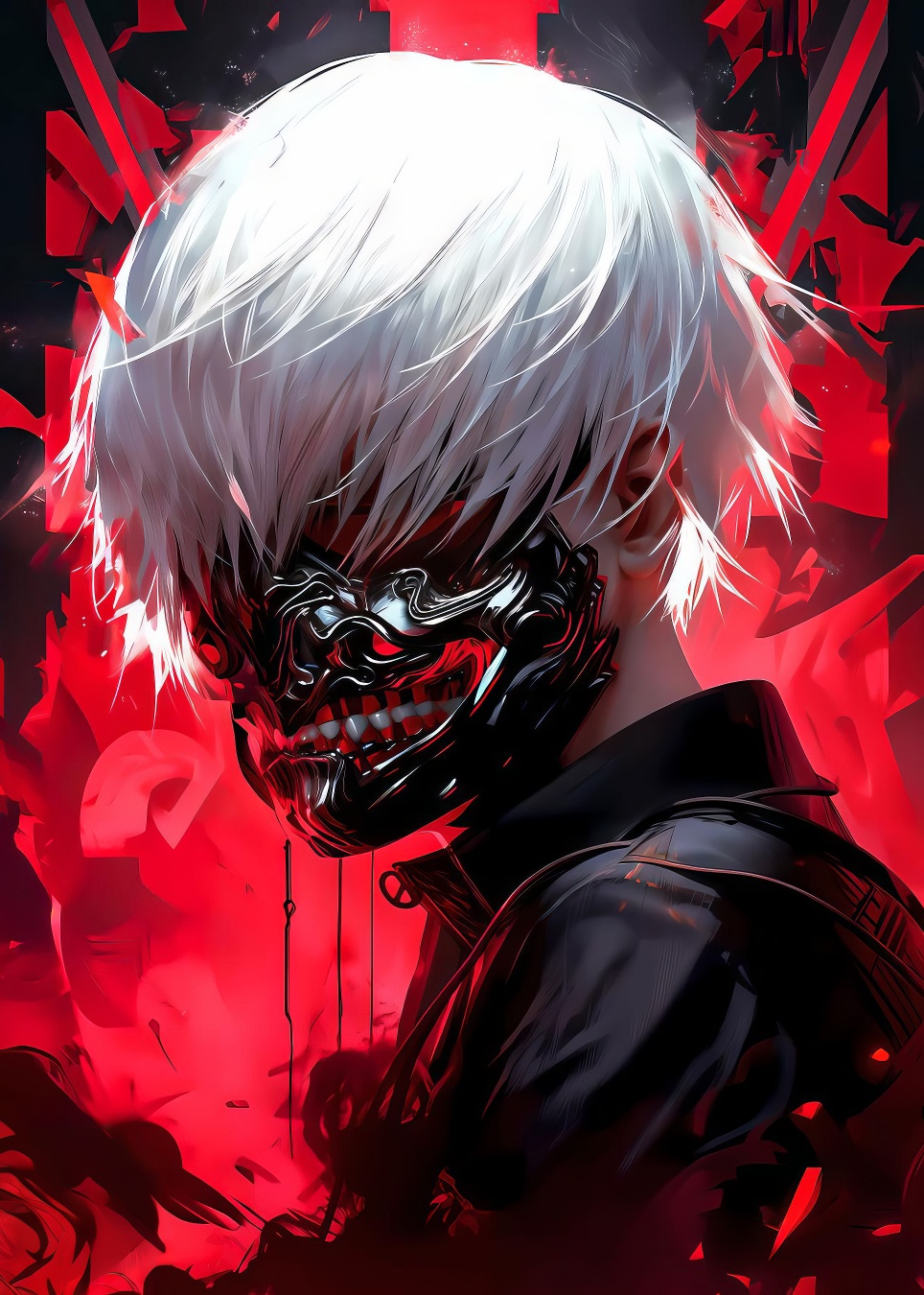 Moderný kovový obraz - Ken Kaneki