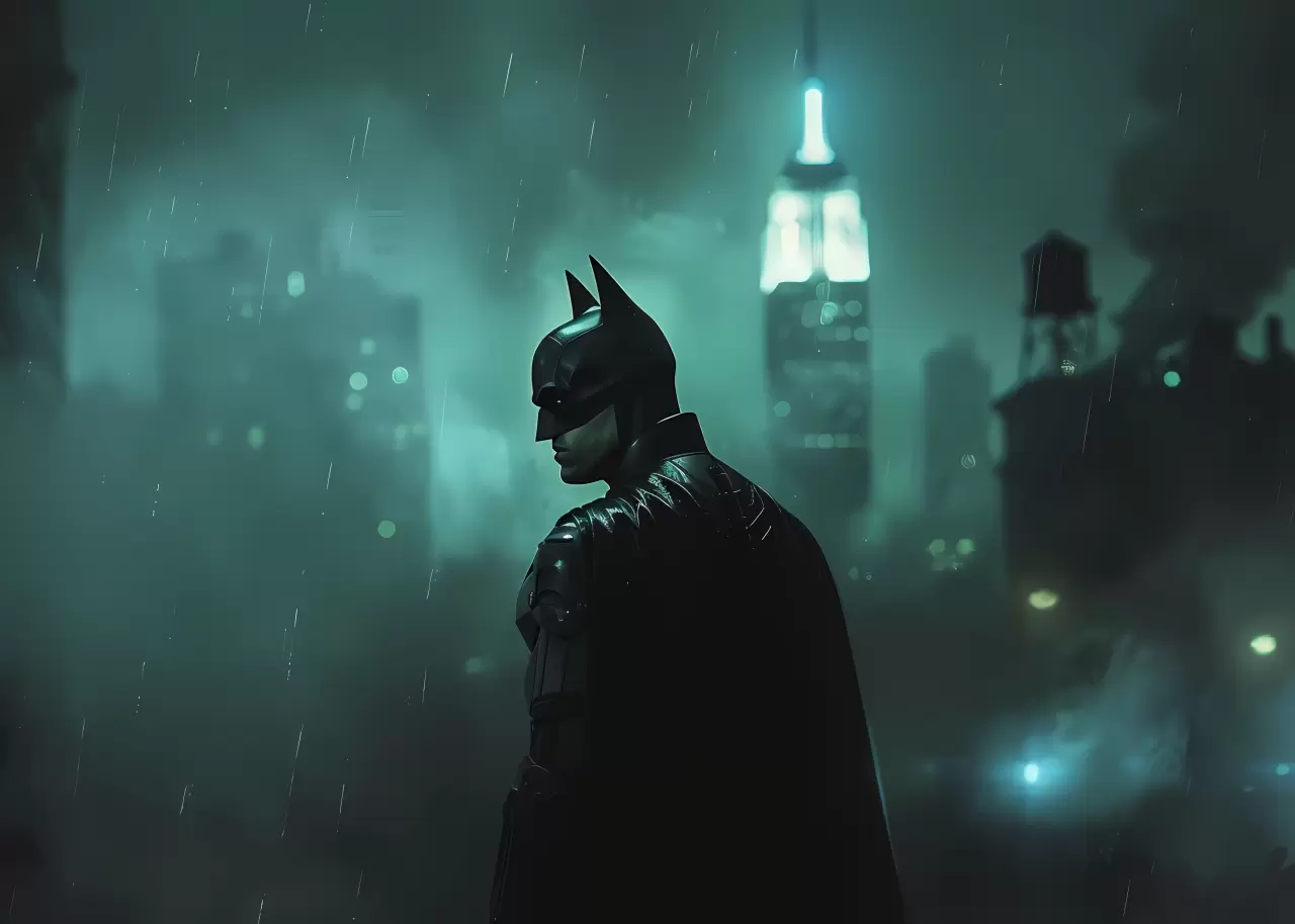 Kovové umenie na stenu s motívom Batman v mlze