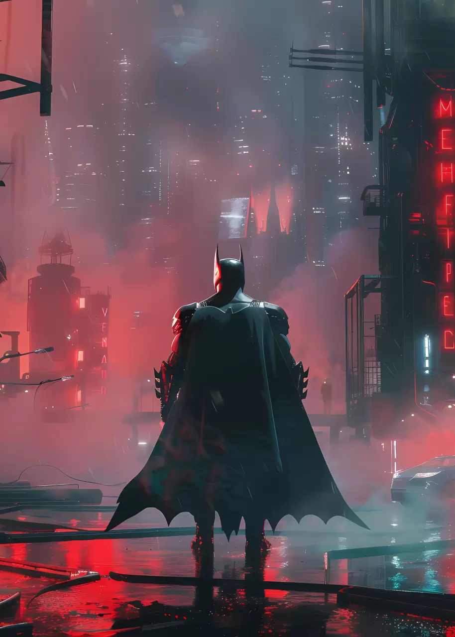 Tlač kovového obrazu s dizajnom Batman