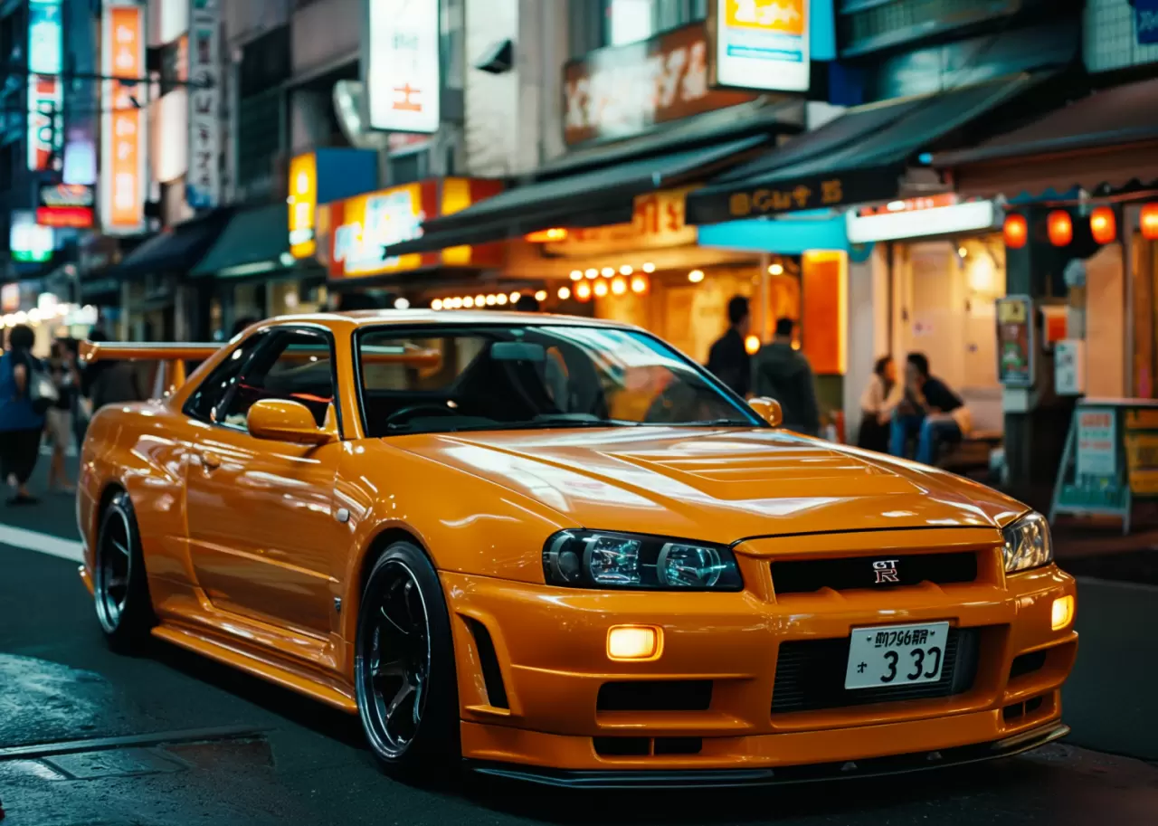 Moderný obraz z kovu - Nissan GT-R